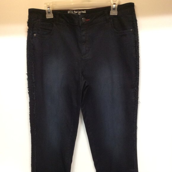 Peace Love World Denim - Sz. 12 Jeans Peace Love World Black Tuxedo Stripe A310541